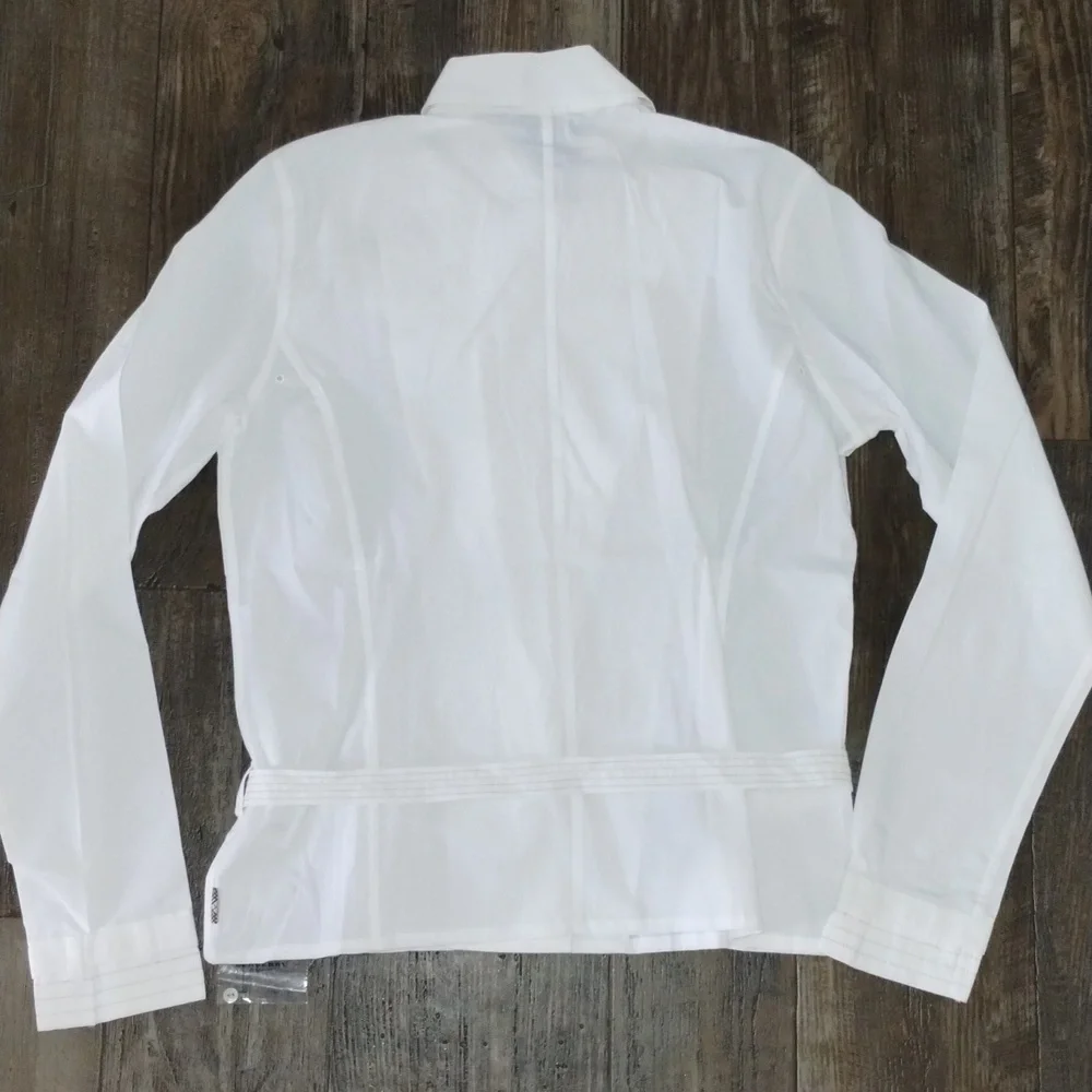 Burberry Asymmetrical Ivory Button-Up Shirt - Picture 8 of 11